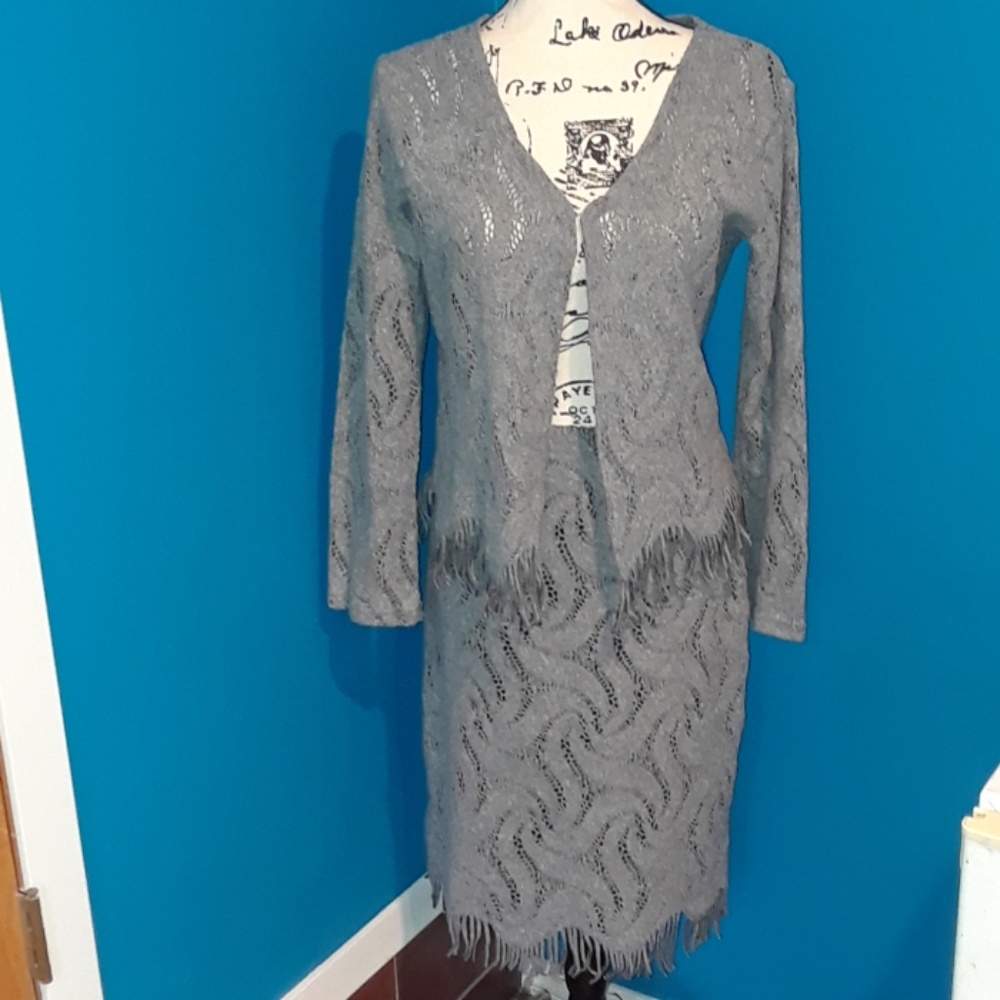 Vtg Giorgio Fiorlini Matching Sweater/Skirt Set